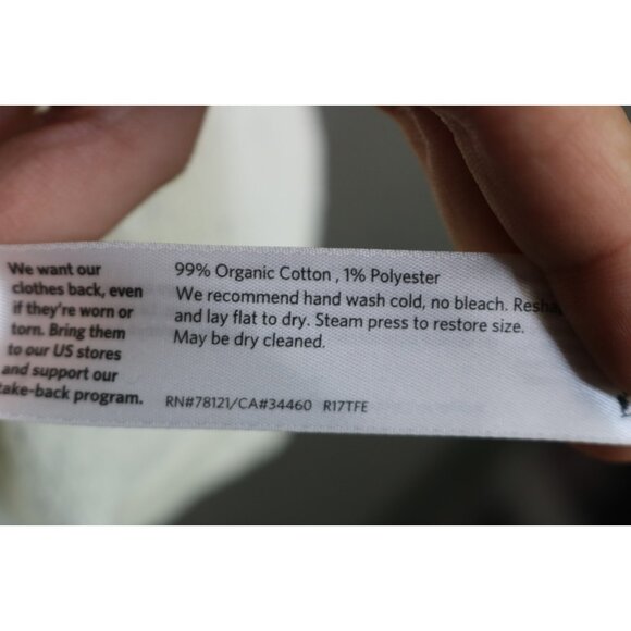 Eileen Fisher Sweatshirt 3/4 Sleeves Dress-Small/Petite-Pockets-Organic Cotton - Picture 7 of 10